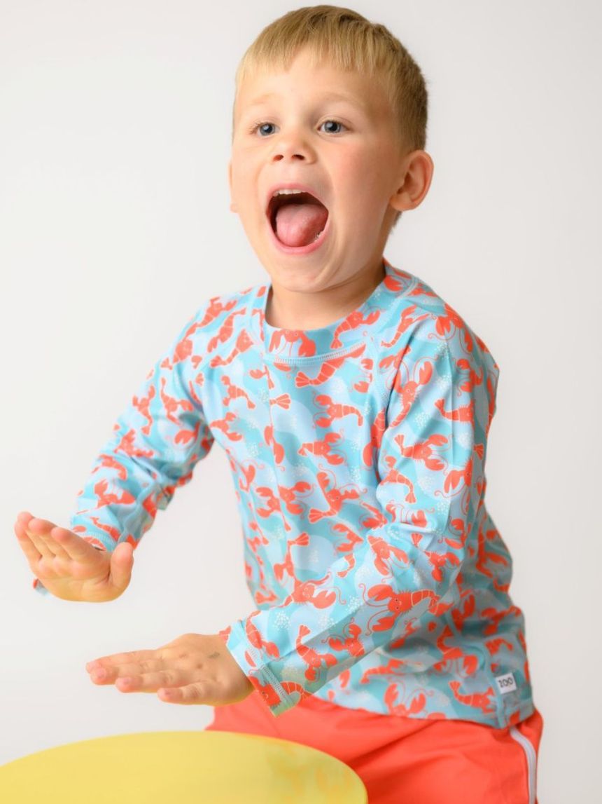 Zoocchini σετ uv μαγιό πάνα, bucket καπέλο και μπλούζα lobster zoo16023 - Zoocchini