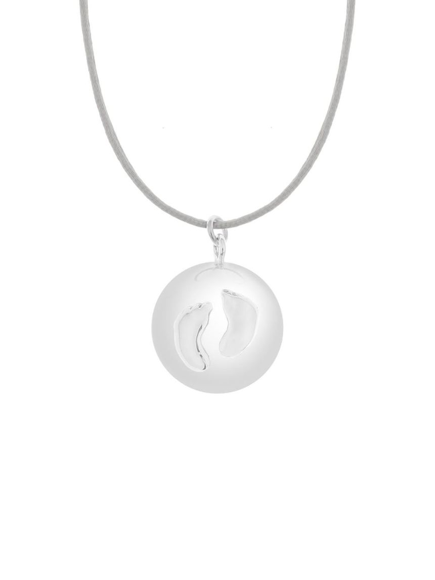 Proud mama μενταγιόν bola sofie silver grey πατουσάκια pm-668 - Proud Mama