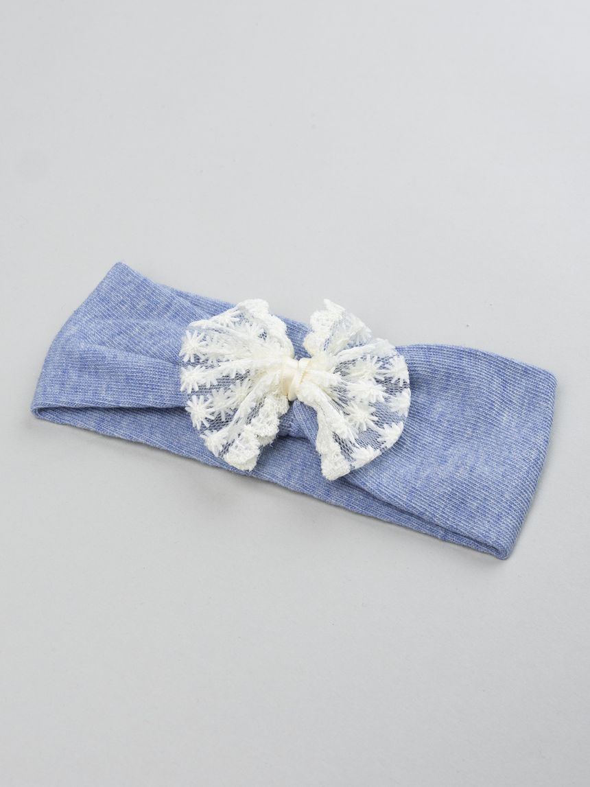 βρεφική κορδέλα μαλλιών μπλε με φιογκάκι για κορίτσι - Prénatal