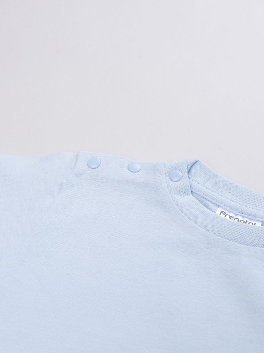 βρεφική πιτζάμα γαλάζια/λευκή dino για αγόρι - Prénatal