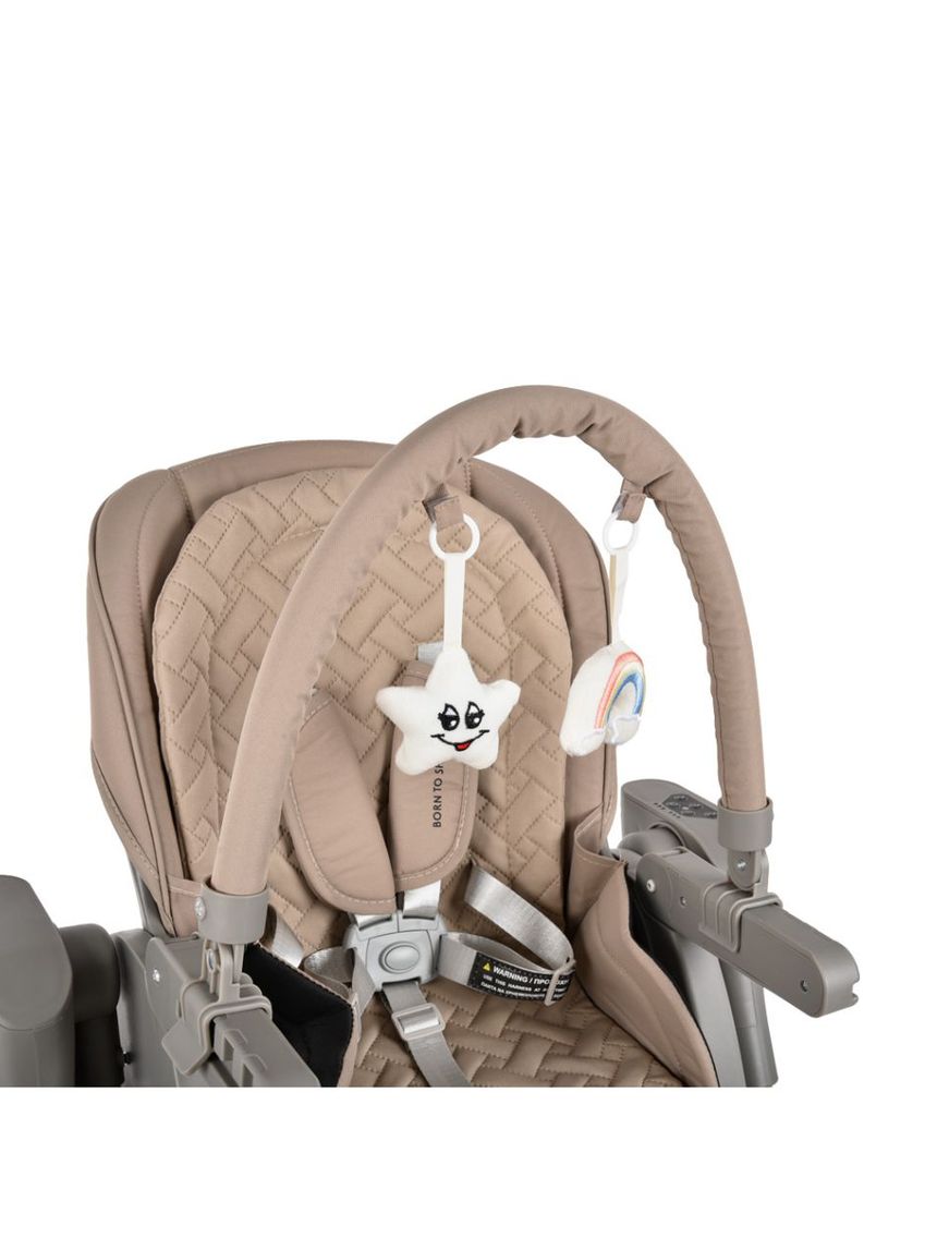 Bebe stars καρεκλάκι φαγητού-κούνια serenna ηλεκτρικό 2 σε 1 natural beige 871-182 - Bebe Stars