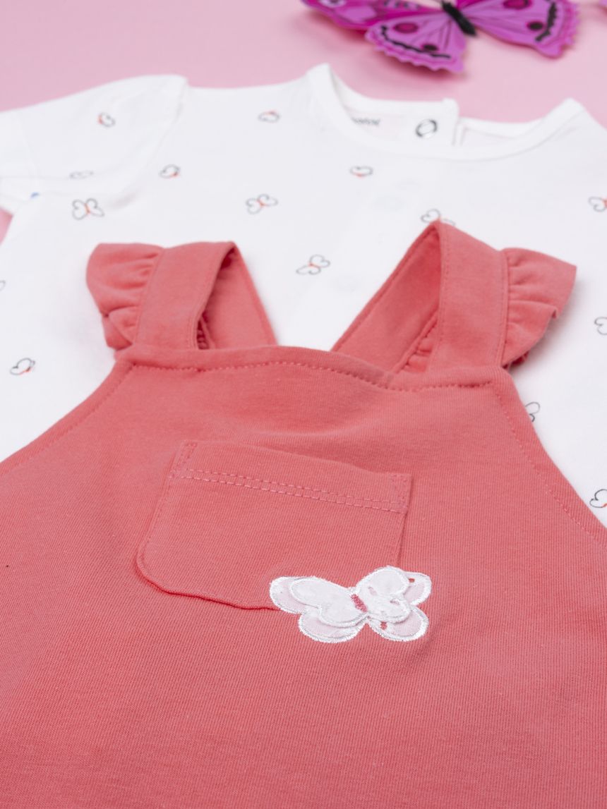 βρεφικό σετ t-shirt και σαλοπέτα με πεταλούδα για κορίτσι - Prénatal