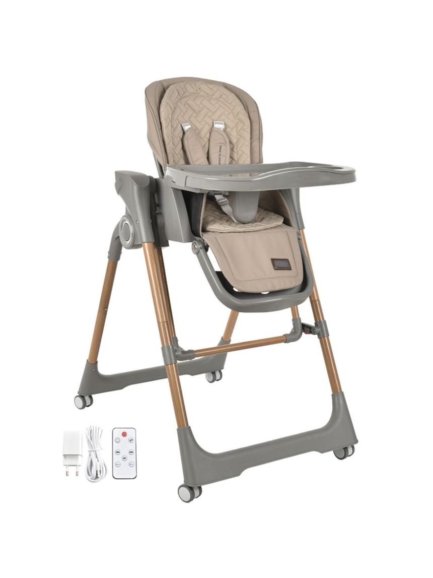 Bebe stars καρεκλάκι φαγητού-κούνια serenna ηλεκτρικό 2 σε 1 natural beige 871-182 - Bebe Stars