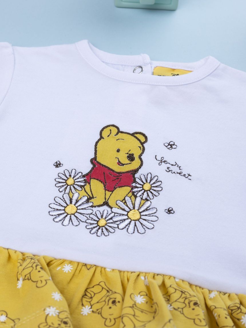 βρεφικό φορμάκι λευκό/κίτρινο winnie για κορίτσι - Prénatal