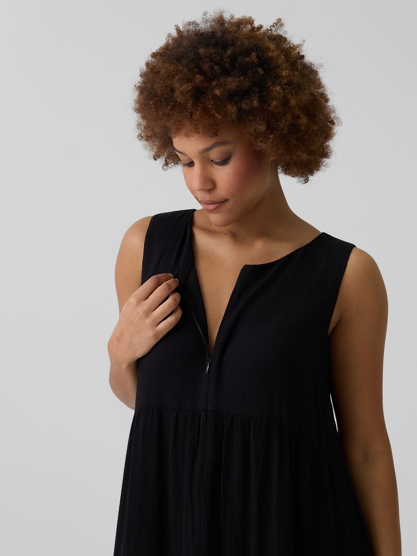 γυναικείο φόρεμα εγκυμοσύνης/θηλασμού μαύρο - Prénatal