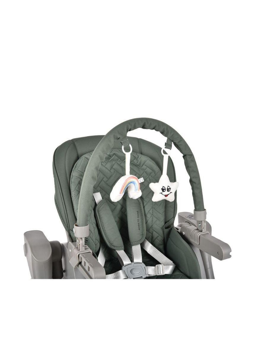 Bebe stars καρεκλάκι φαγητού-κούνια serenna ηλεκτρικό 2 σε 1 forest green 871-176 - Bebe Stars