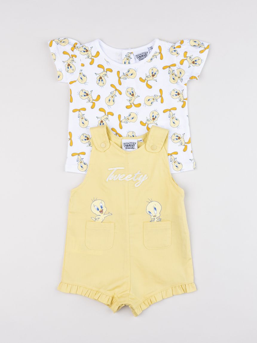 βρεφικό σετ t-shirt και σαλοπέτα tweety για κορίτσι - Prénatal