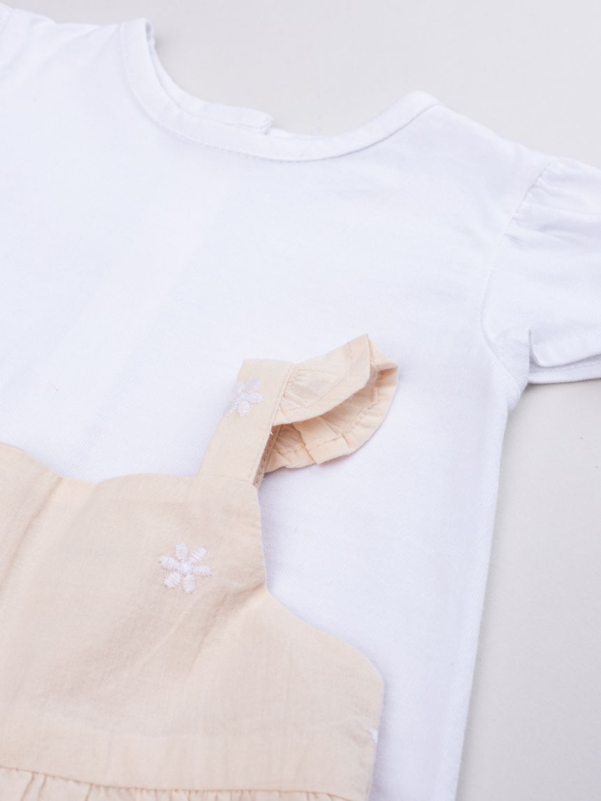 βρεφικό σετ t-shirt και φόρεμα με λουλούδια για κορίτσι - Prénatal