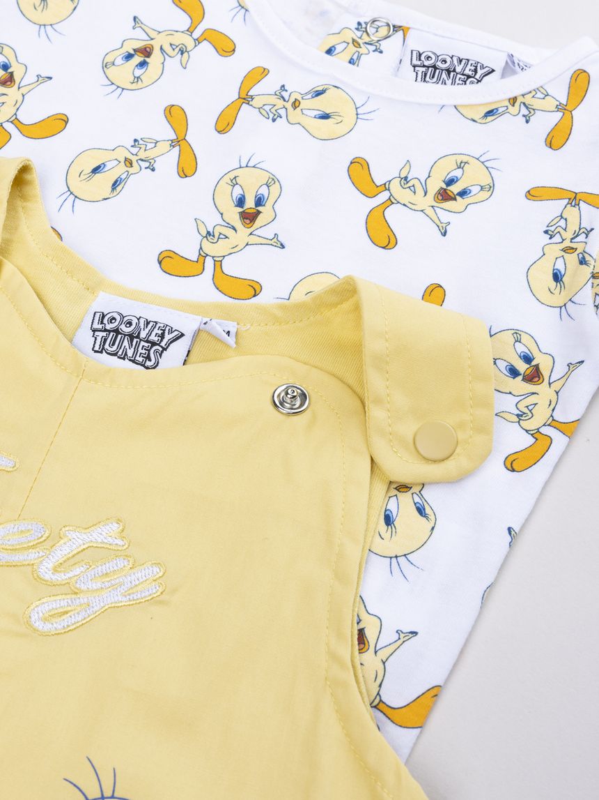 βρεφικό σετ t-shirt και σαλοπέτα tweety για κορίτσι - Prénatal