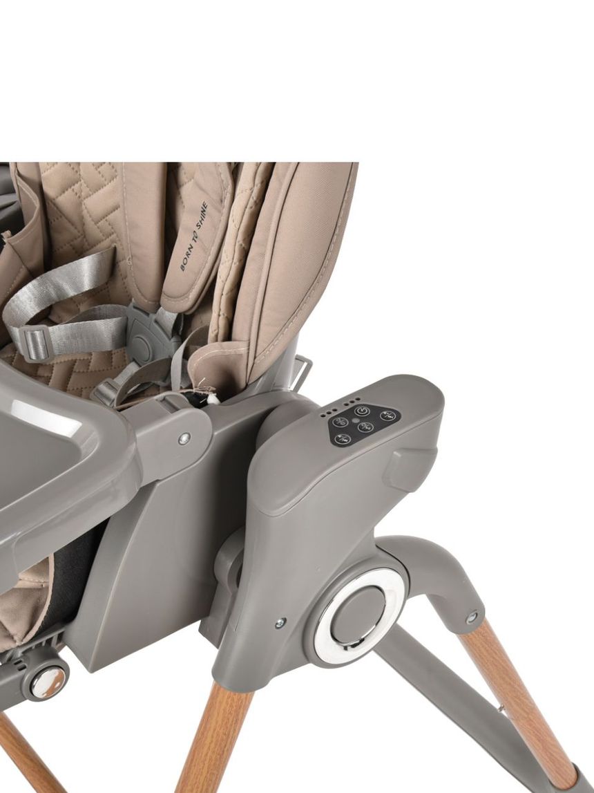 Bebe stars καρεκλάκι φαγητού-κούνια serenna ηλεκτρικό 2 σε 1 natural beige 871-182 - Bebe Stars