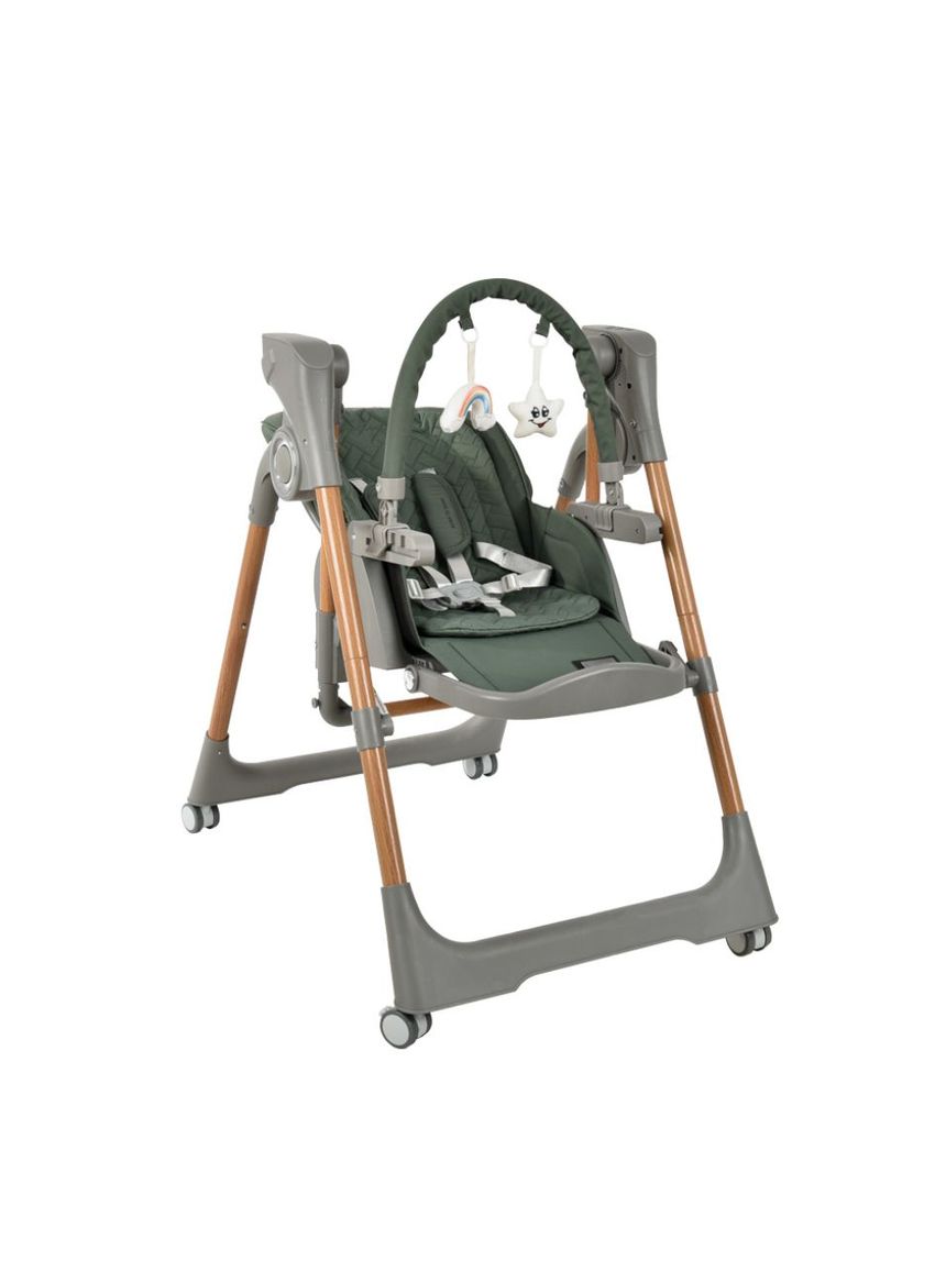Bebe stars καρεκλάκι φαγητού-κούνια serenna ηλεκτρικό 2 σε 1 forest green 871-176 - Bebe Stars