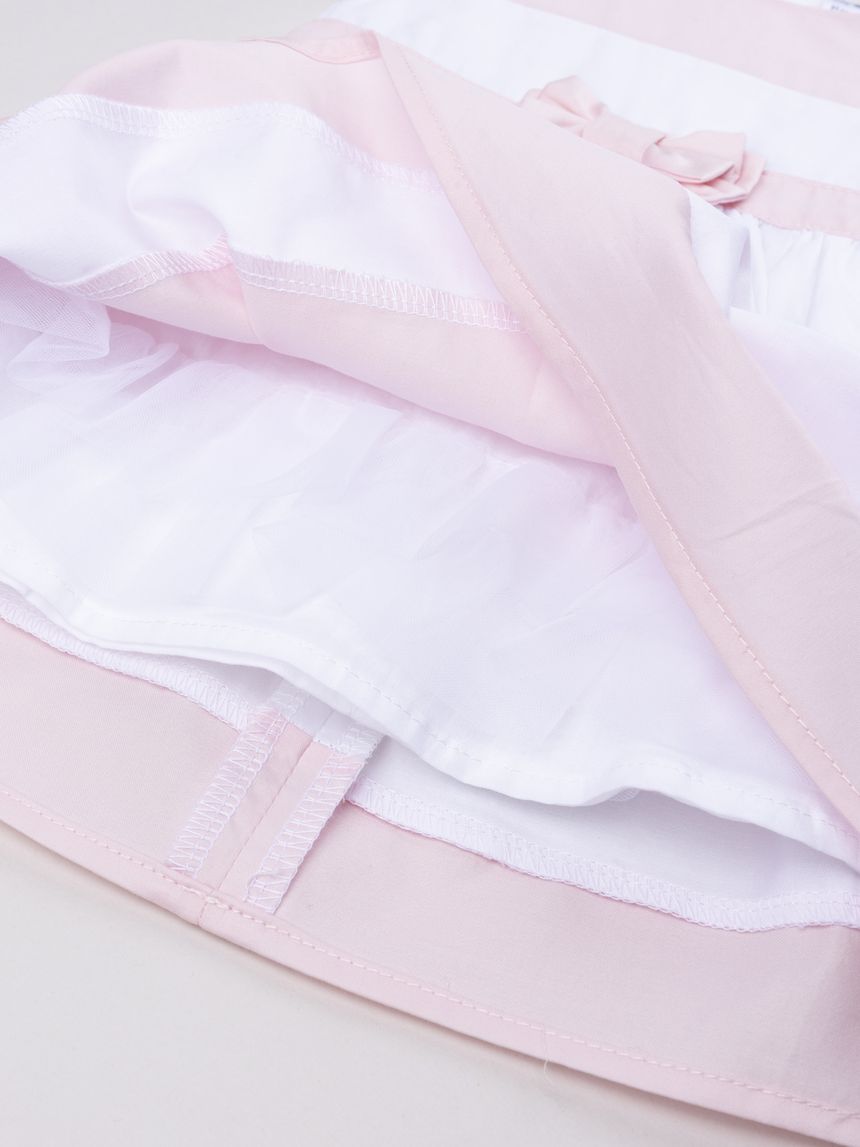 βρεφικό φόρεμα ριγέ ροζ/λευκό elegant για κορίτσι - Prénatal