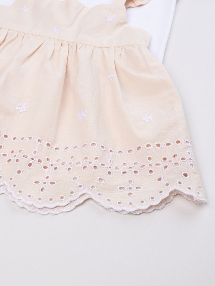 βρεφικό σετ t-shirt και φόρεμα με λουλούδια για κορίτσι - Prénatal