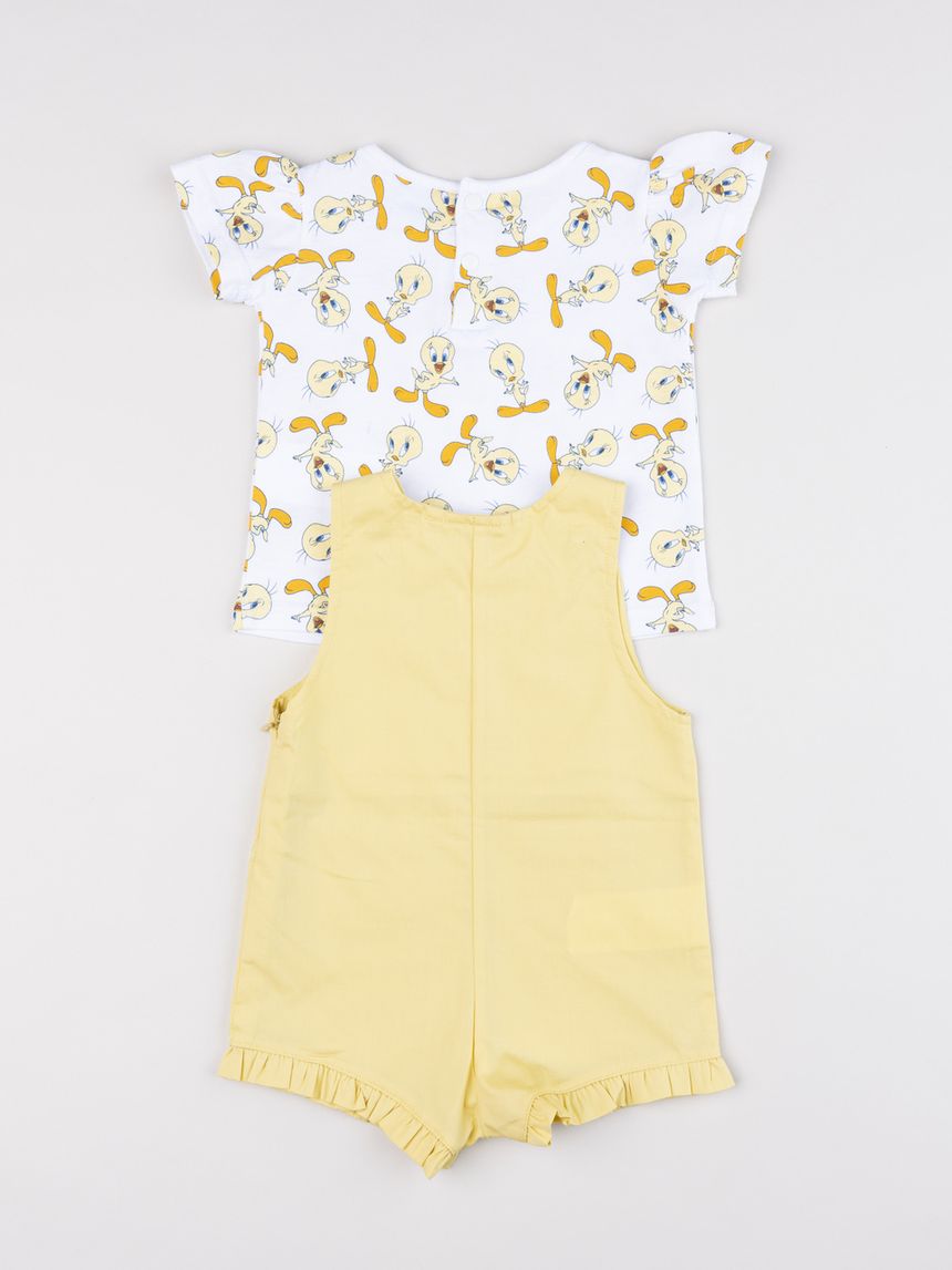 βρεφικό σετ t-shirt και σαλοπέτα tweety για κορίτσι - Prénatal