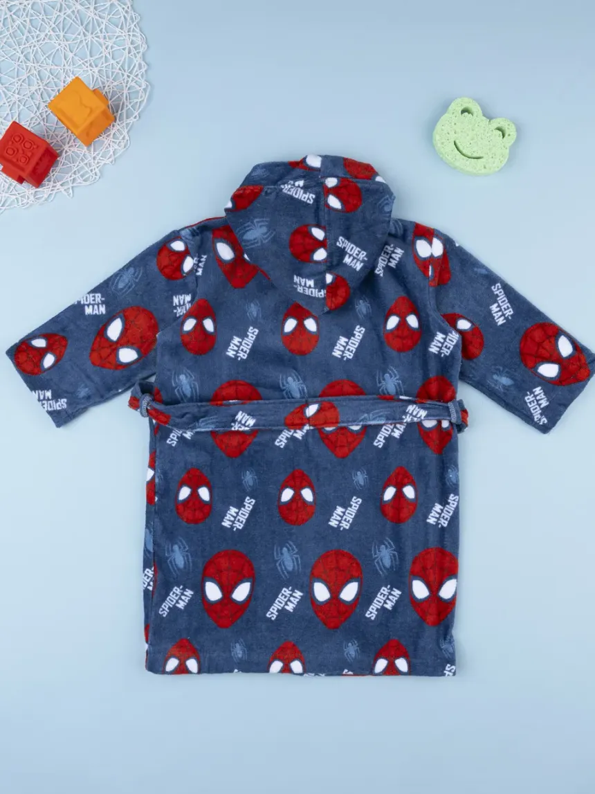 παιδικό μπουρνούζι μπλε spiderman για αγόρι - Prénatal