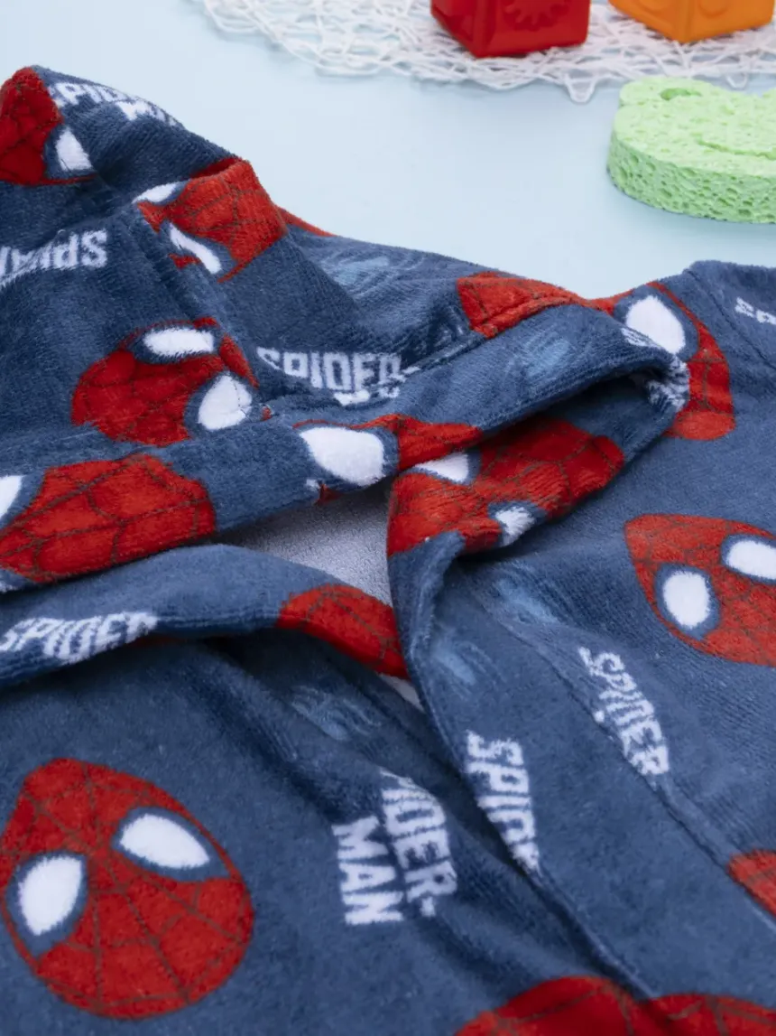 παιδικό μπουρνούζι μπλε spiderman για αγόρι - Prénatal