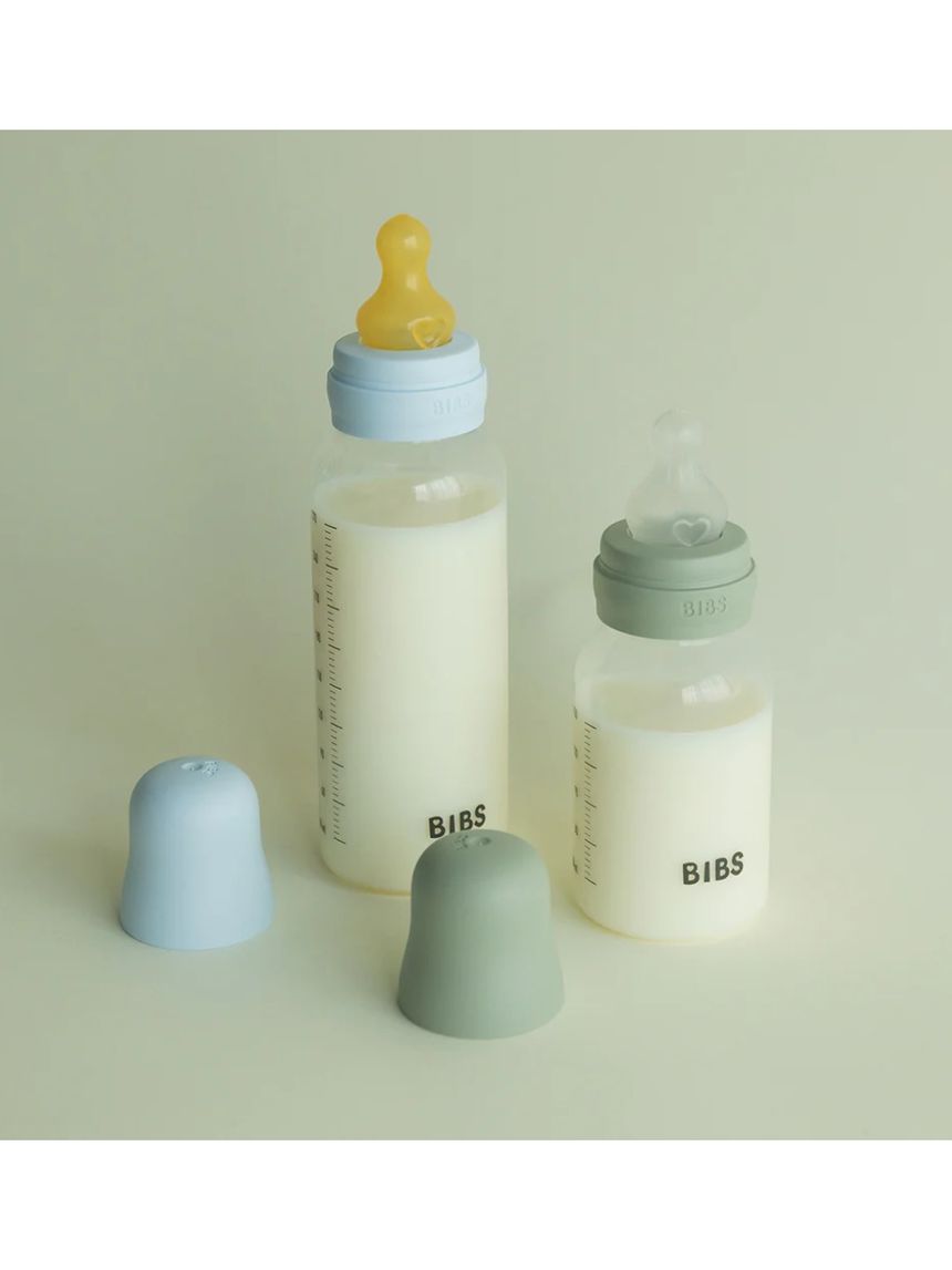 Bibs σετ πλαστικά μπιμπερό με latex θηλή 2τμχ 2+ μηνών 270ml ivory 5117216 - BIBS