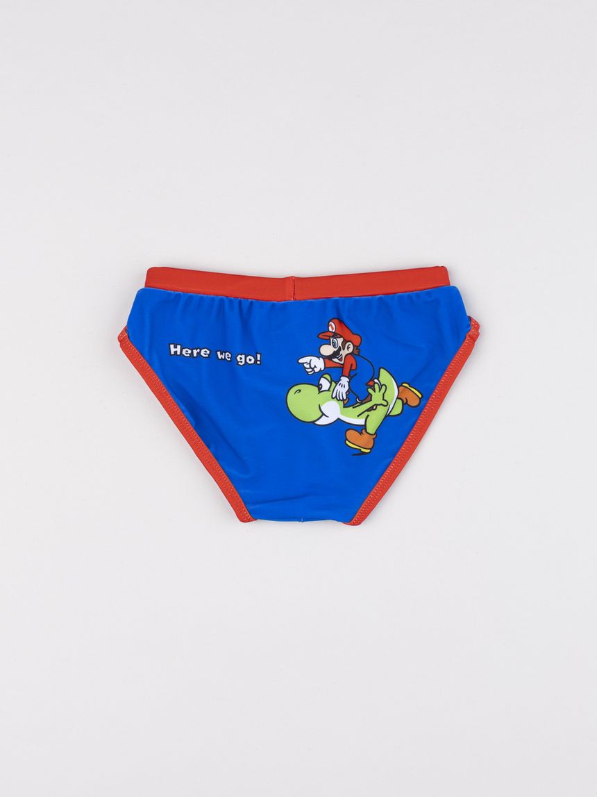 παιδικό μαγιό σλιπ μπλε super mario για αγόρι - Prénatal