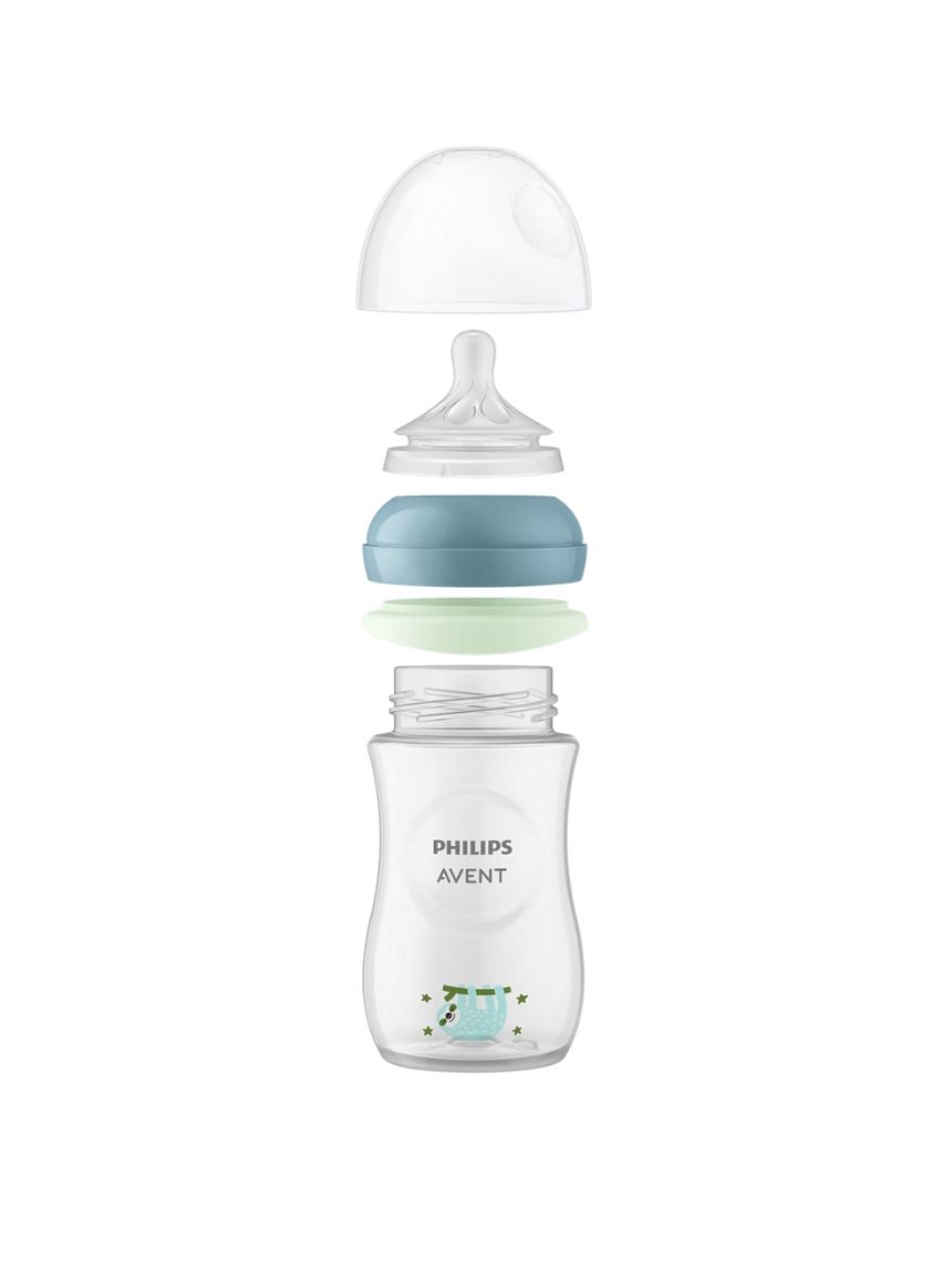 Philips avent natural response nighttime πλαστικό μπιμπερό με θηλή σιλικόνης μέτριας ροής 3-6 μηνών 260ml sloth scy903/81 - Philips Avent