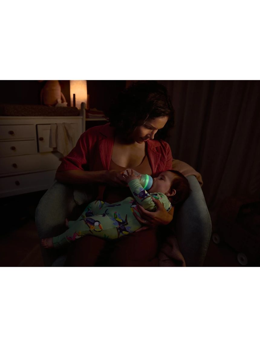 Philips avent natural response nighttime πλαστικό μπιμπερό με θηλή σιλικόνης μέτριας ροής 3-6 μηνών 260ml sloth scy903/81 - Philips Avent