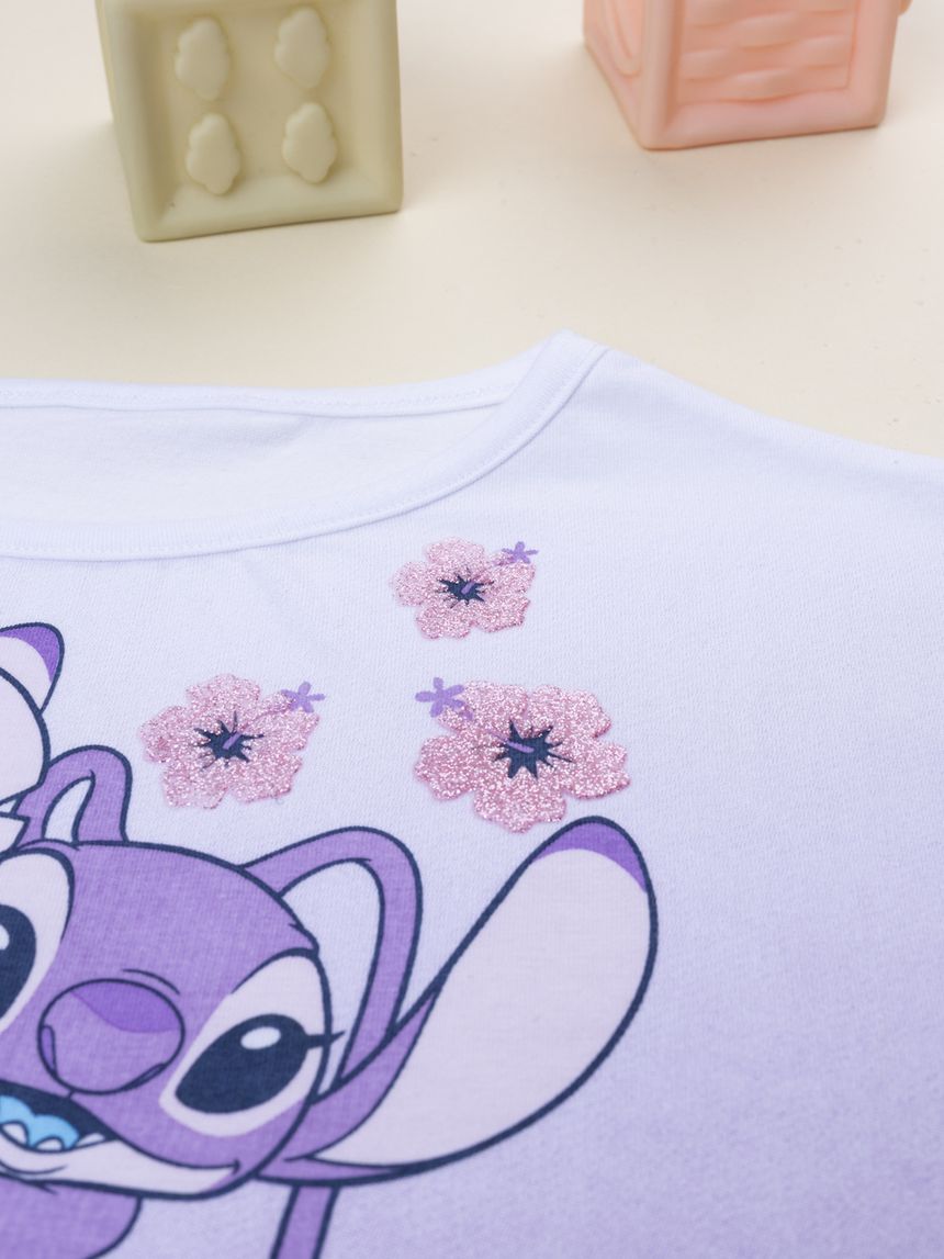 παιδικό σετ t-shirt και σορτσάκι stitch για κορίτσι - Prénatal