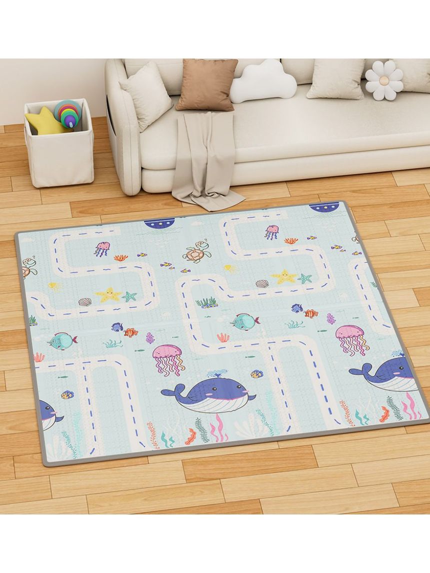 Bebe stars χαλάκι δραστηριοτήτων διπλής όψης 150x150x1cm 100-503 - Bebe Stars