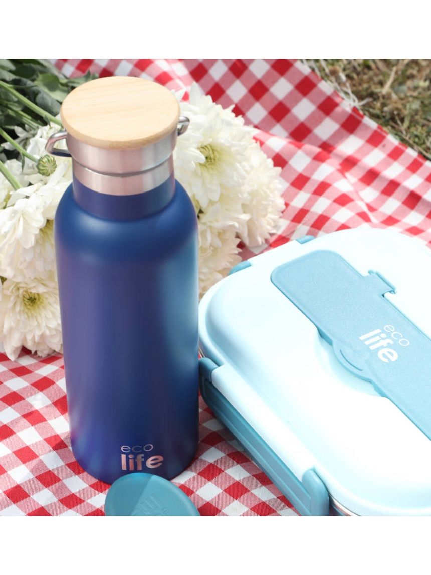 Ecolife φαγητοδοχείο 3 θέσεων 1lt μπλε 33-fc-9092 - Ecolife