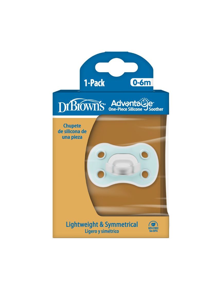 Dr. brown’s advantage πιπίλα σιλικόνης  0-6 μηνών boy 112.70.1hc.422 - Dr Browns