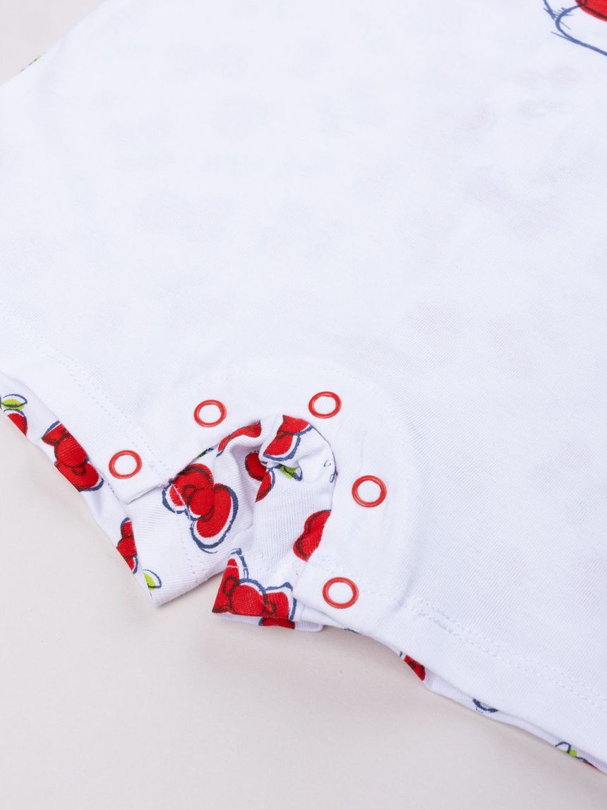 βρεφική πιτζάμα ολόσωμη λευκή hello kitty για κορίτσι - Prénatal