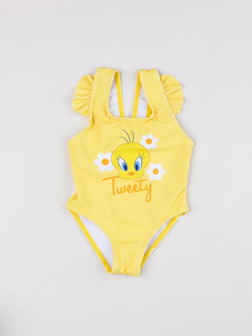 βρεφικό ολόσωμο μαγιό κίτρινο tweety για κορίτσι - Prénatal