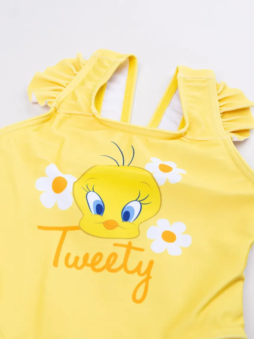 βρεφικό ολόσωμο μαγιό κίτρινο tweety για κορίτσι - Prénatal
