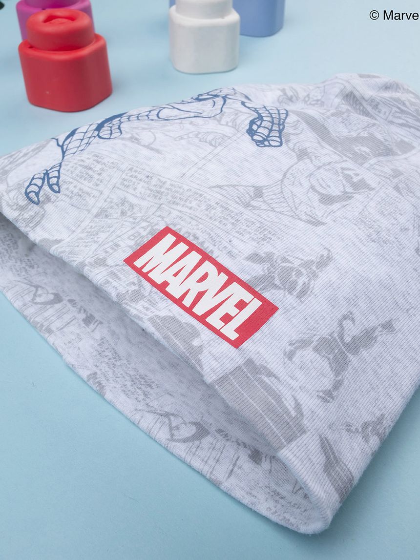 παιδικό σκουφάκι γκρι με τον spiderman για αγόρι - Prénatal