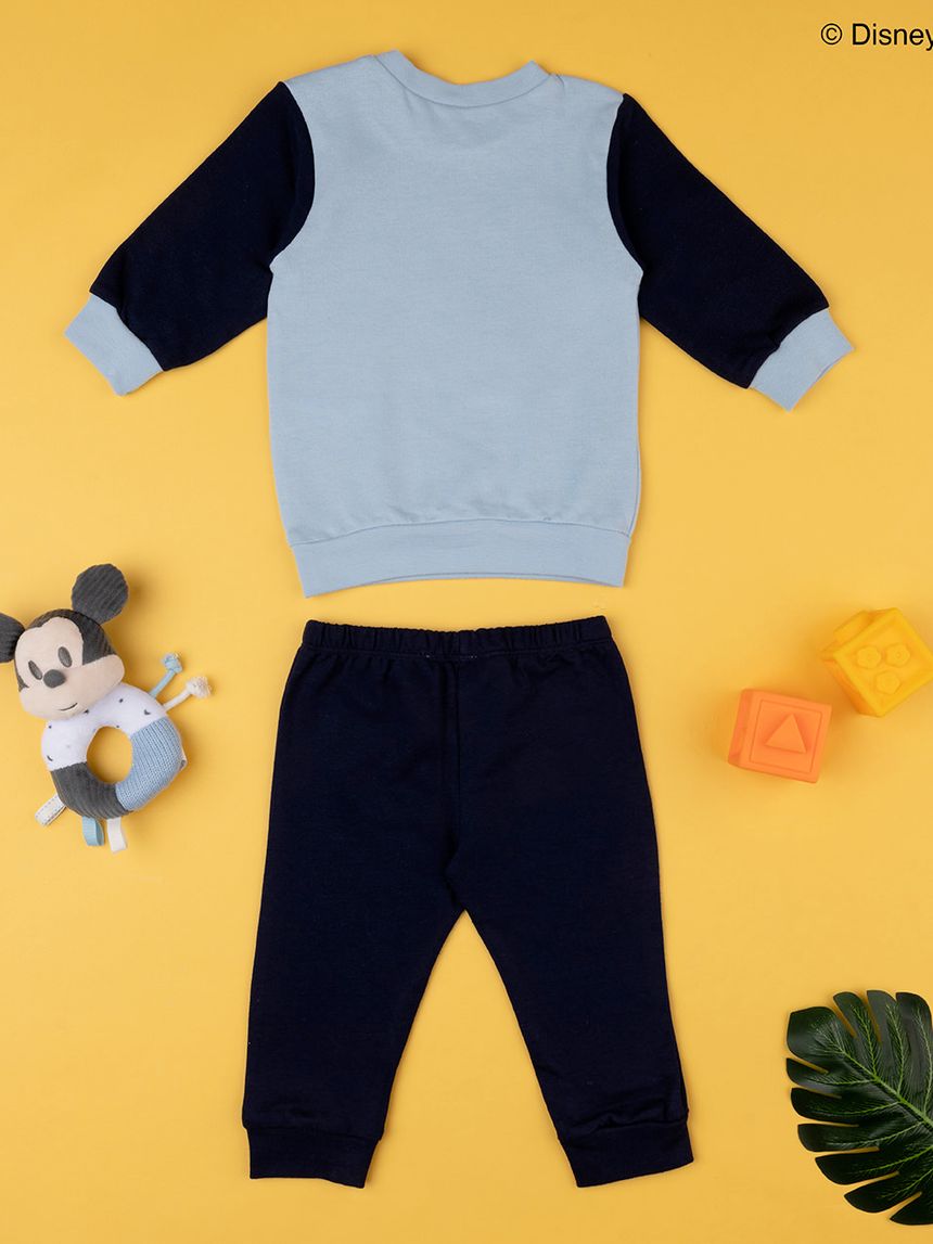 βρεφική πιτζάμα γαλάζιο/μπλε με το mickey για αγόρι - Prénatal