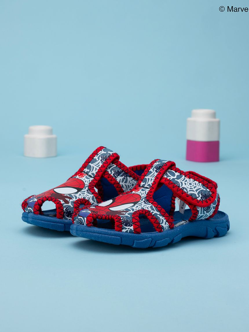 σανδάλια μπλε spiderman για αγόρι - SILVER