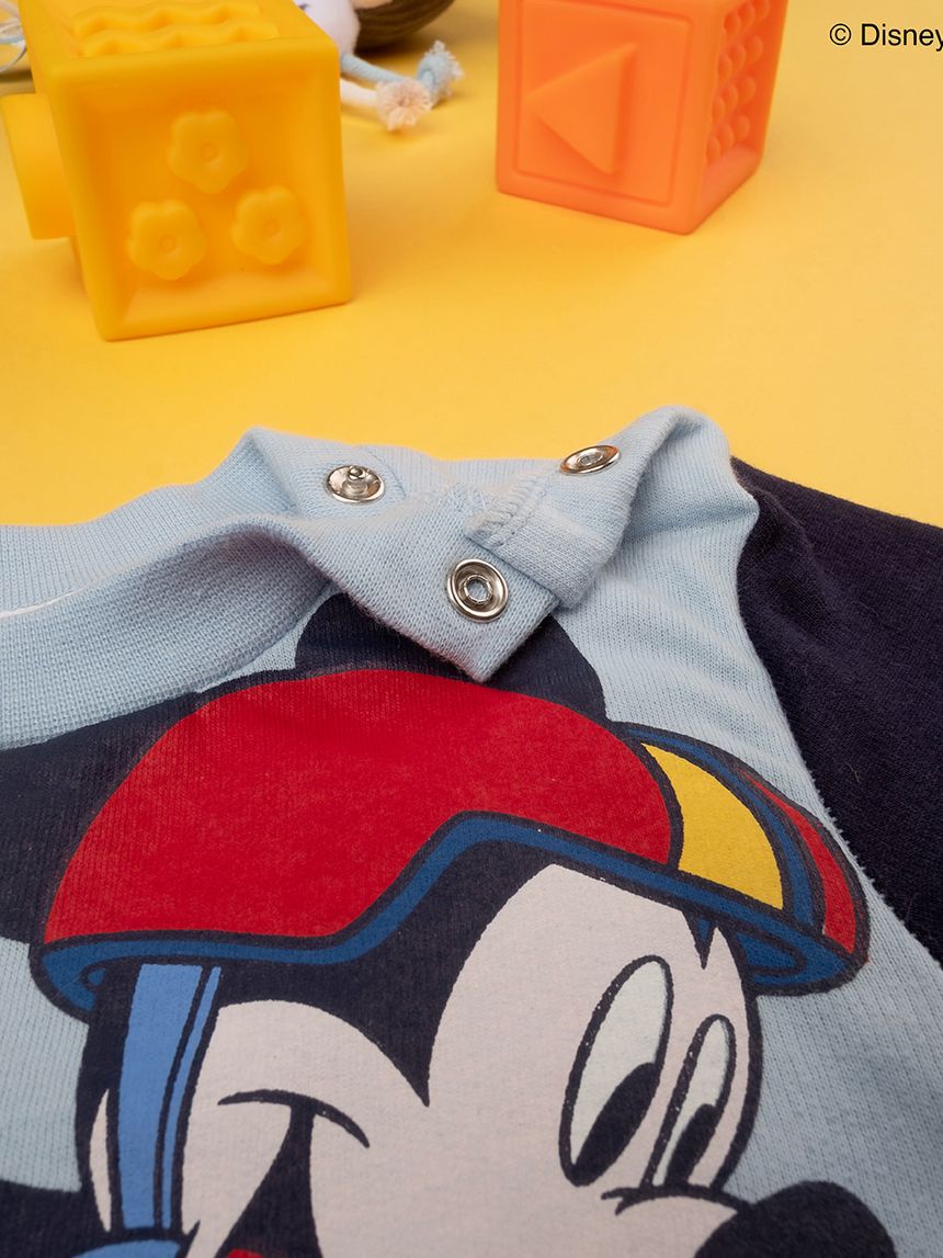 βρεφική πιτζάμα γαλάζιο/μπλε με το mickey για αγόρι - Prénatal