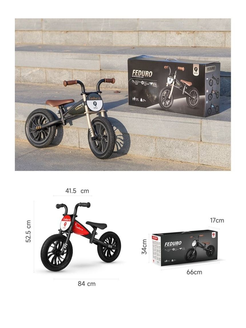 Qplay feduro air gel ποδήλατο ισορροπίας black gold 01-1212069-04 - Qplay