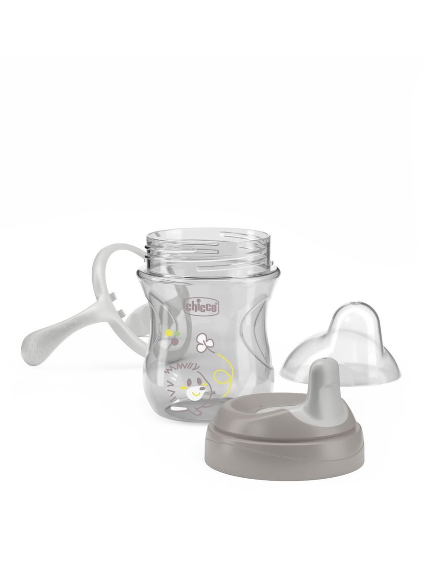 Chicco transition εκπαιδευτικό ποτηράκι 6+ μηνών 200ml grey - Chicco