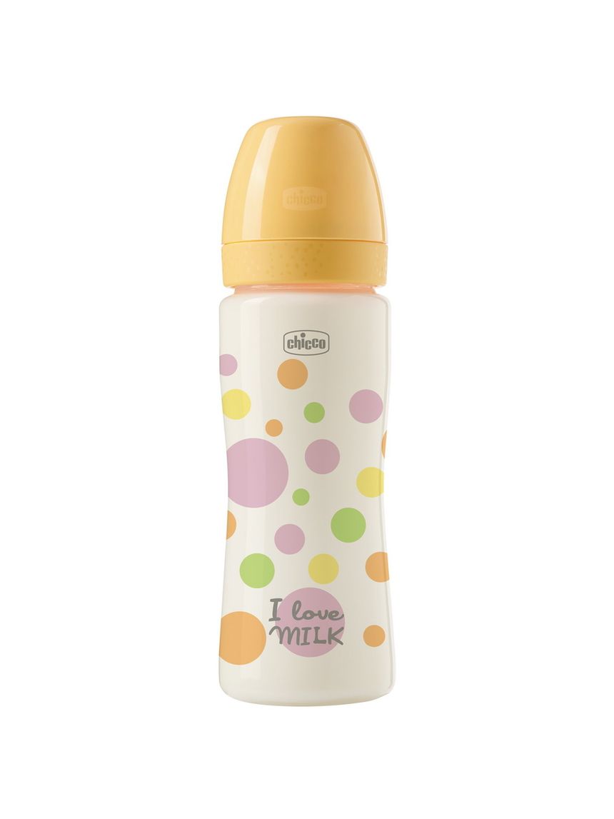 Chicco perfect easy πλαστικό μπιμπερό με θηλή σιλικόνης γρήγορης ροής 4+ μηνών 330ml pink - Chicco