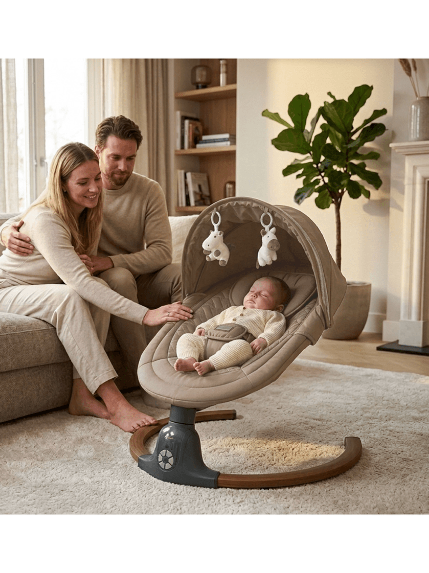 Bebe stars fluffy ηλεκτρικό ριλάξ natural beige 257-182 - Bebe Stars
