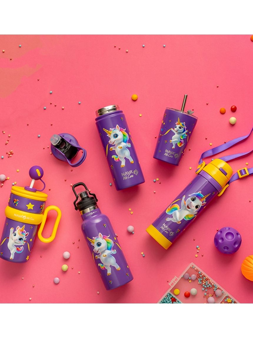 Nava παγούρι θερμός ανοξείδωτο "we care" purple unicorn 500ml 10-001-023 - Nava