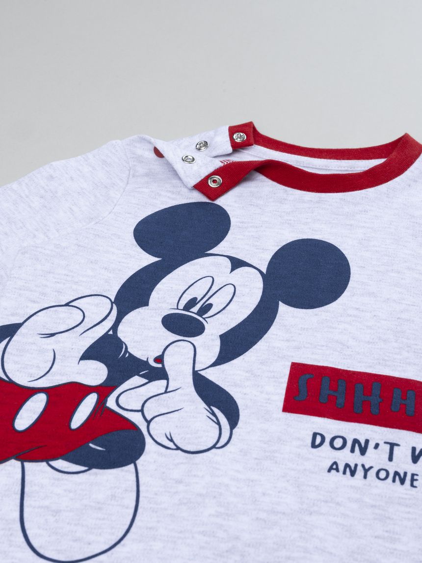 βρεφική πιτζάμα γκρι mickey για αγόρι - Prénatal