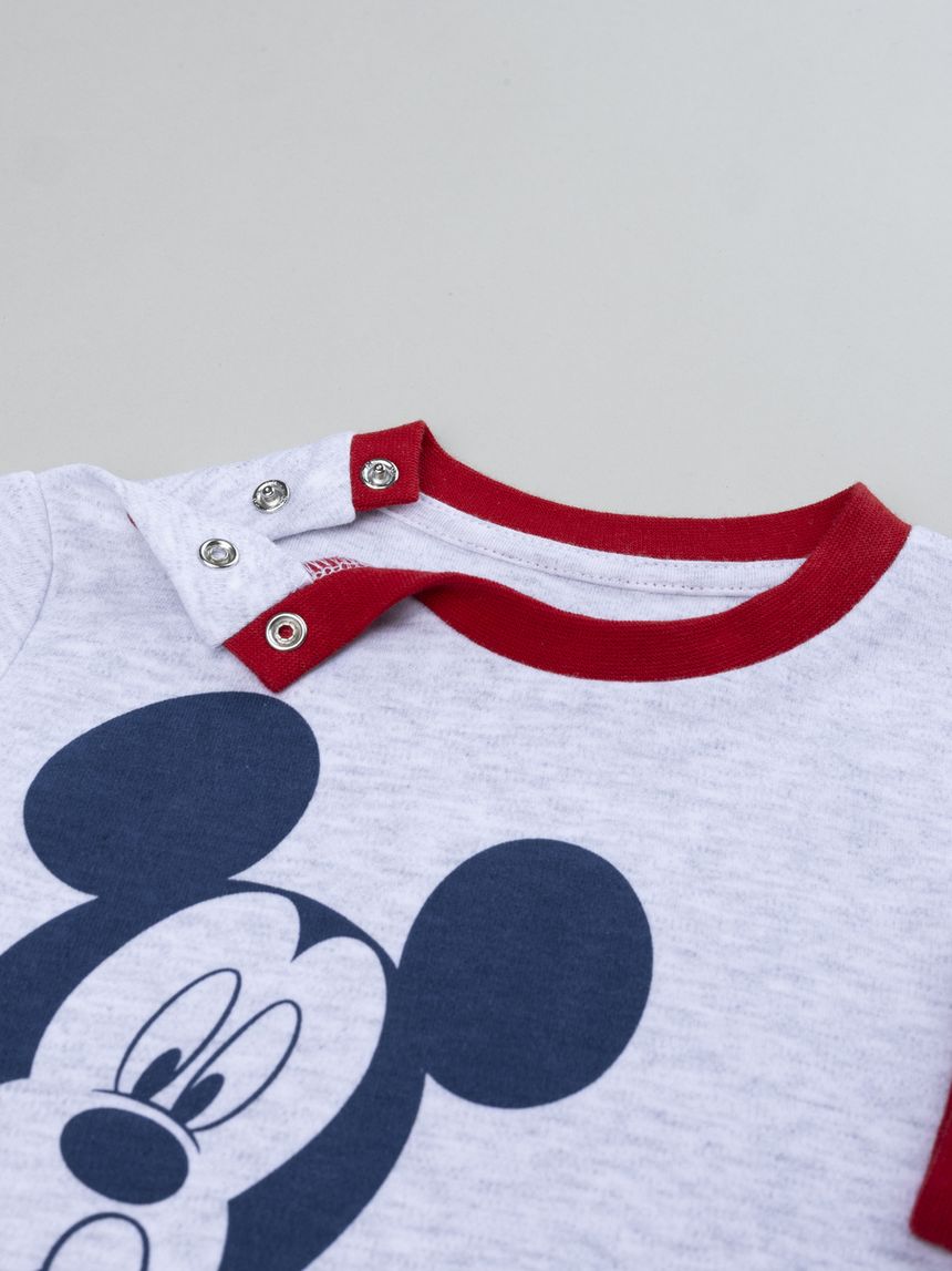 βρεφική πιτζάμα γκρι mickey για αγόρι - Prénatal