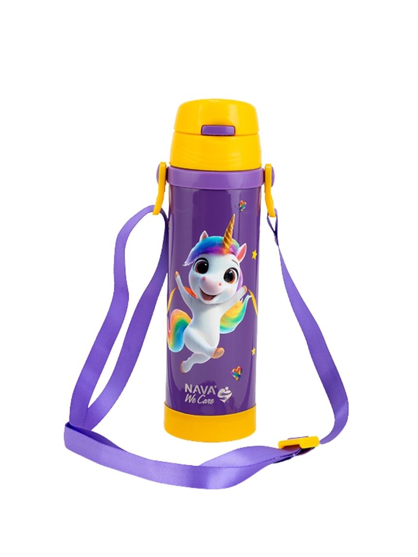 Nava παγούρι θερμός ανοξείδωτο "we care" purple unicorn 500ml 10-001-023 - Nava