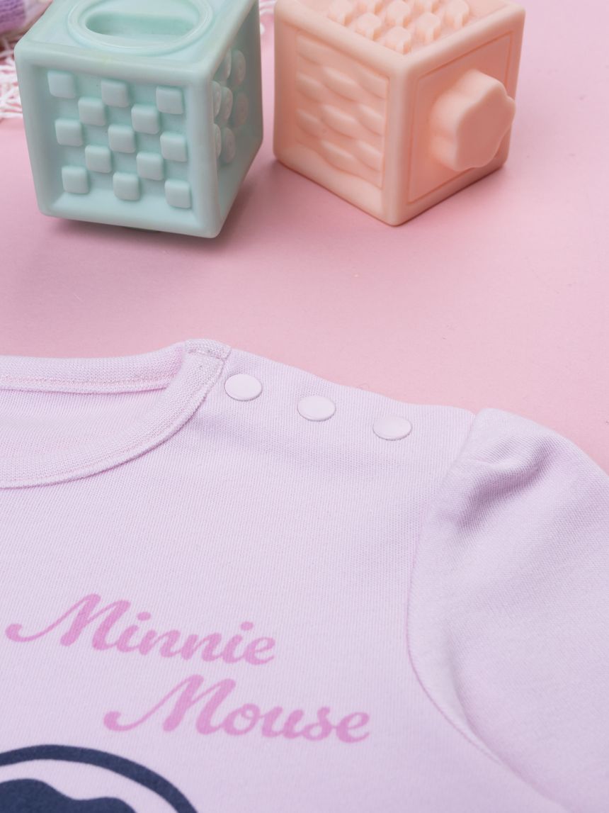 βρεφική πιτζάμα ροζ minnie για κορίτσι - Prénatal