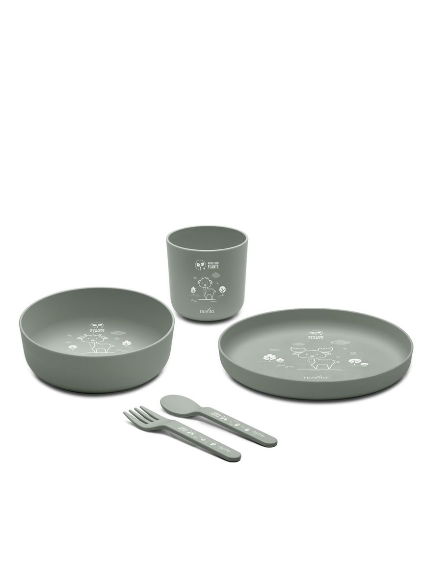Nuvita σετ φαγητού από βιοπλαστικό sage green 8465 - Nuvita