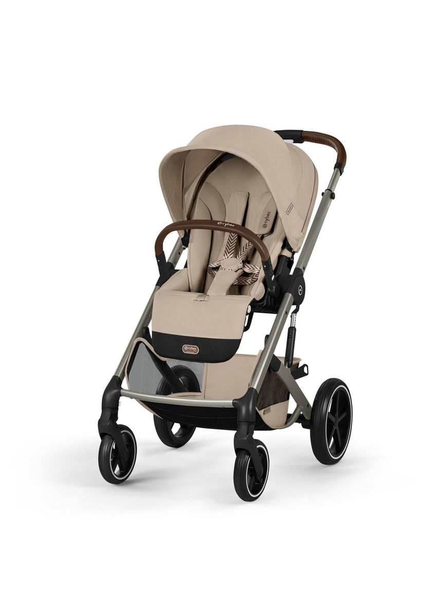 Cybex balios s lux σύστημα μεταφοράς trio με cot s lux, cloud g3 plus moon black και αντάπτορες almond beige - Cybex