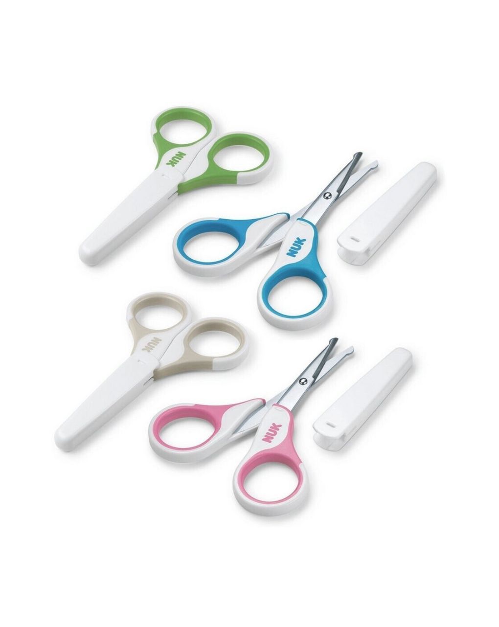 Nuk ψαλιδάκι ασφαλείας με στρογγυλεμένες μύτες & προστατευτικό κάλυμμα (διάφορα χρώματα) - Nuk