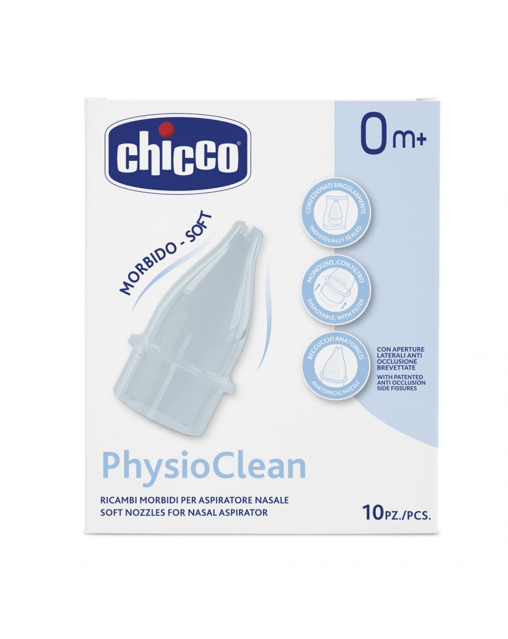 Chicco ανταλλακτικά κιτ αναρρόφησης για τη μύτη 10τμχ h07-04982-00 - Chicco