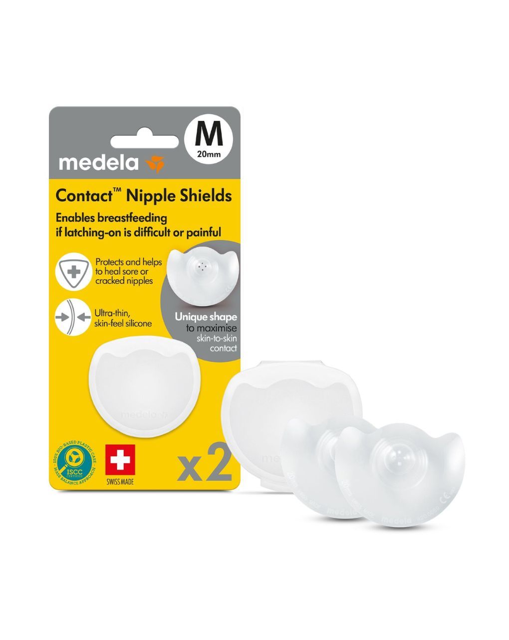 Medela ψευδοθηλές contact™  nipple shields (medium) 2τμχ - Medela