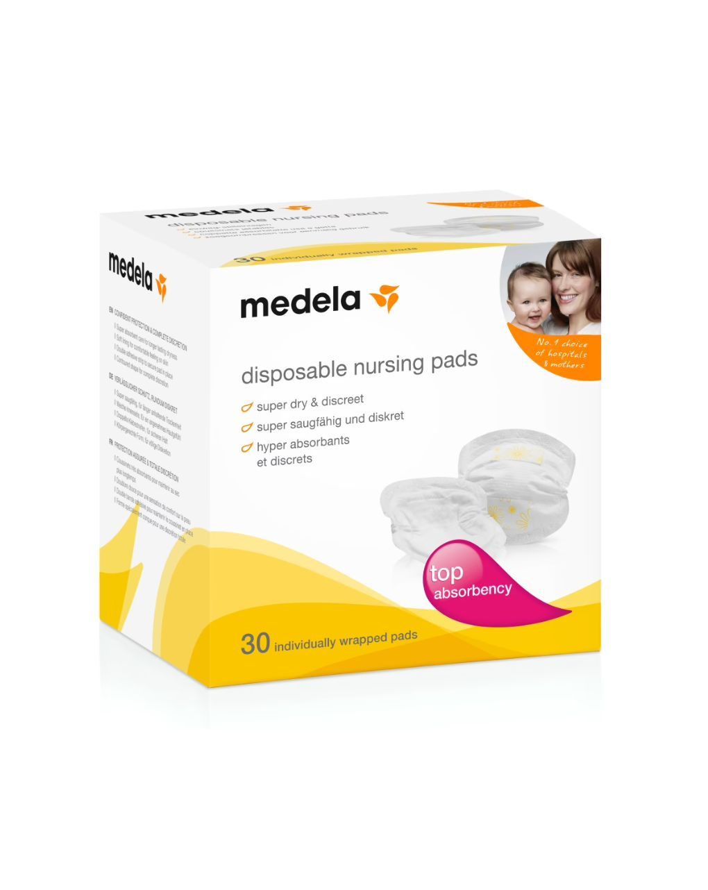 Medela επιθέματα στήθους safe & dry™ 30τμχ - Medela
